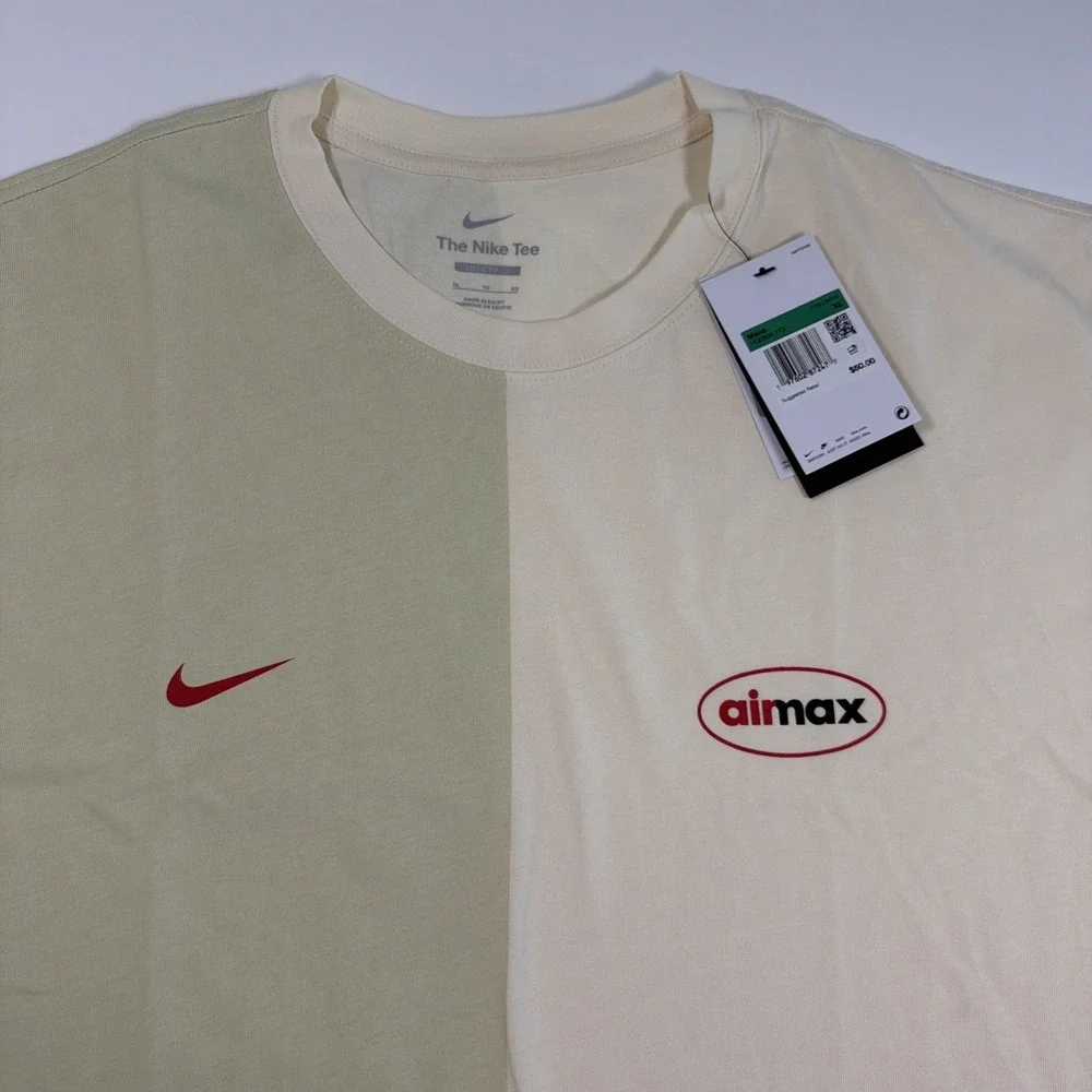 Nike Men's Liverpool F.C. LFC Air Max Culture Shirt Coconut HQ0805-113 XL $50